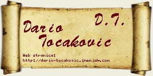 Dario Točaković vizit kartica